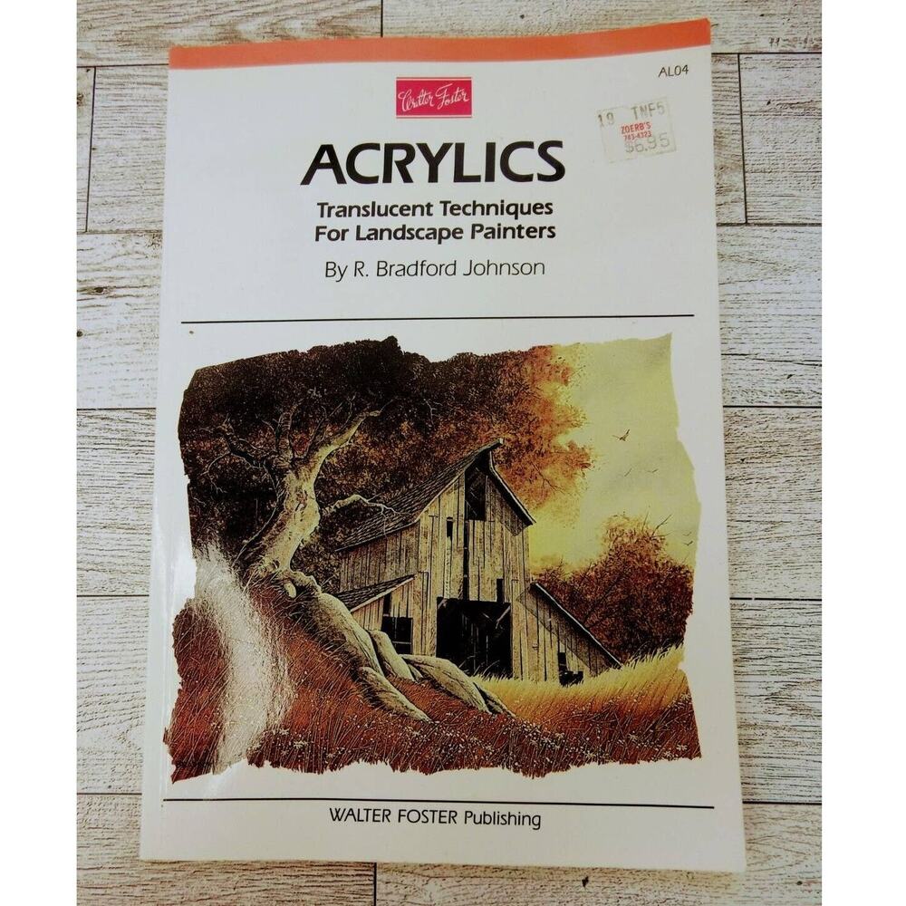 Acrylics Landscape Paint Book 1984 Walter Foster Instruction R Bradford‎ Johnson